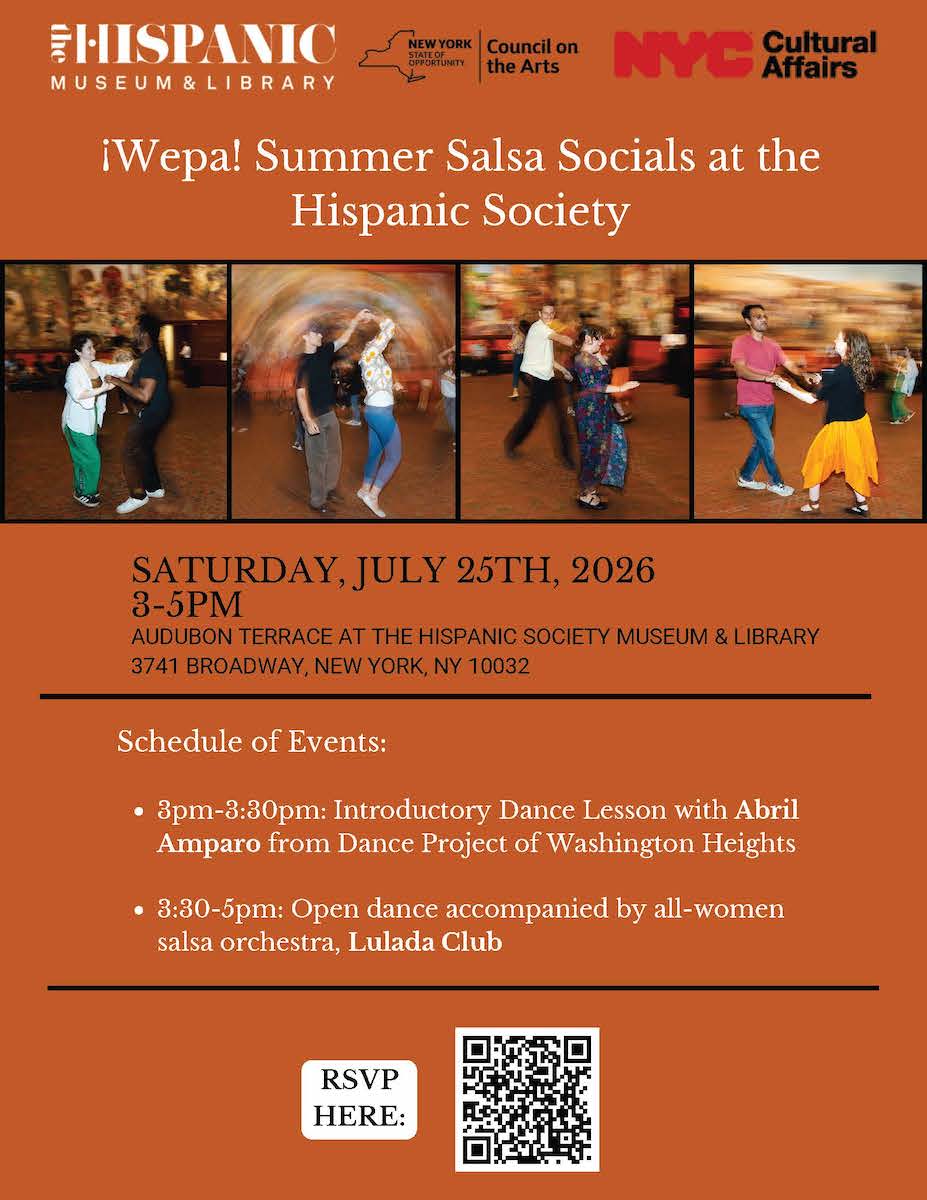 Wepa! Summer Salsa Socials at the Hispanic Society