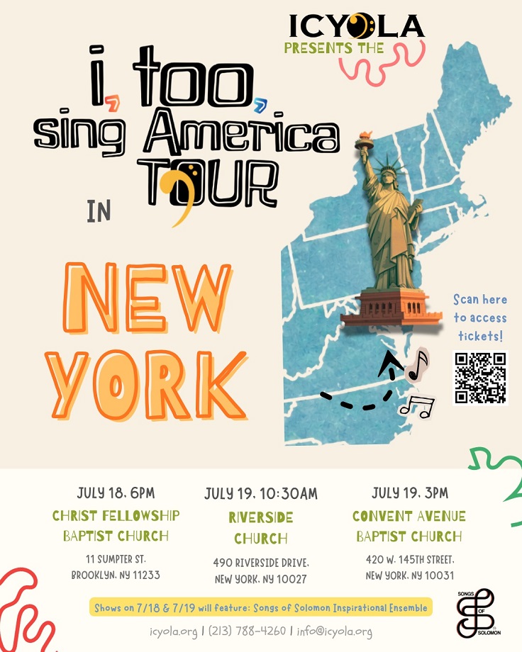 ICYOLA Presents: I, Too, Sing America Concert Tour in NYC