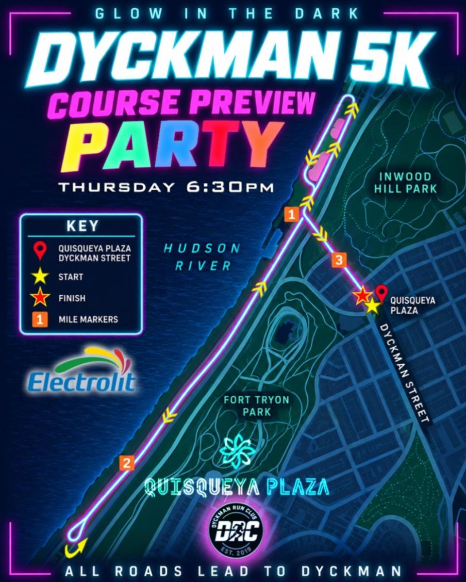 Glow in the Dark: Dyckman 5K Course Preview Party