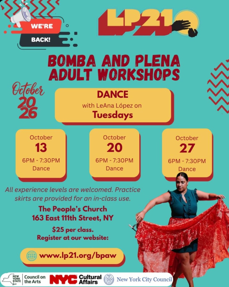 Bomba & Plena Adult Dance Workshops
